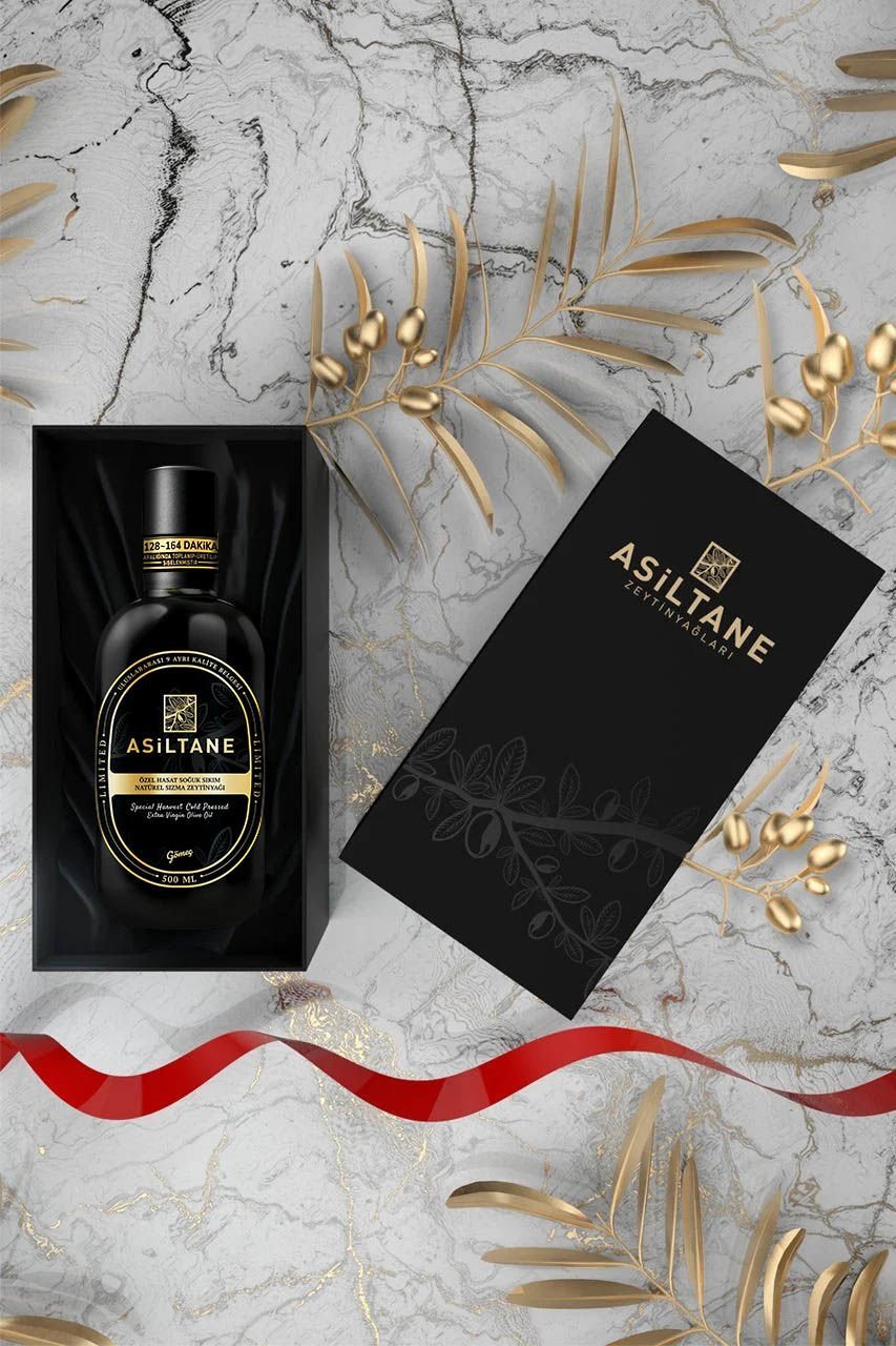Limited Özel Hasat Soğuk Sıkım Zeytinyağı 500 ml Hediye Kutulu